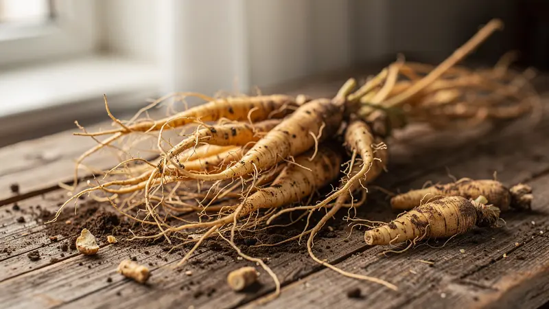 Panax ginseng wortel, eeuwenlang gebruikt voor energie en seksuele gezondheid